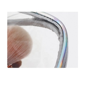 Borsa da viaggio con cerniera in vinile trasparente piccola bella borsa cosmetica per trucco impermeabile in Pvc con chiusura lampo Mini - Product Image 2