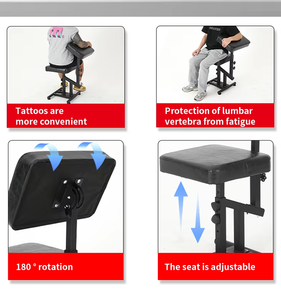 등 바디 살롱 스튜디오 작업을위한 문신 연습을위한 조정 가능한 다기능 모바일 의자 미용 및 개인 관리 제품 - Product Image 4