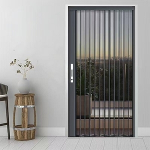 AURA SHADE Zanzariera di Sicurezza Diamantata Pieghevole in Acciaio Inossidabile, Rete Anti-Insetti <span class=keywords><strong>per</strong></span> Porta Scorrevole Doppia, Tipo Scorrevole Invisibile - Product Image 1