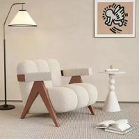 Fauteuil d'appoint moderne de luxe 2026 en tissu blanc, design tendance, pour salon, mobilier de maison et usage hôtelier