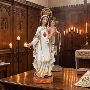 Statuette Religiose Cattoliche in Resina all'Ingrosso: Vergine Maria, <span class=keywords><strong>Assunzione</strong></span>, Lourdes, Cristo, Sacra Famiglia, Cuore Immacolato, Misericordia - Product Image 3