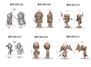 Jingyue - Juego de Esculturas de Robots de Ópera Tradicional China, Cristal Transparente, Decoración del Hogar, Figura Coleccionable, Regalo - Product Image 6