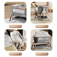 Lit-Berceau Bébé Moderne Multifonctionnel pour Nouveau-Né, Taille Queen, Portable et Assemblable pour Chambre, Extérieur, Hôpital et Hôtel