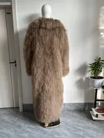 BEIZIRU – Manteau élégant et chaud en vraie fourrure de mouton de Mongolie pour femme, idéal pour le bureau, collection automne-hiver