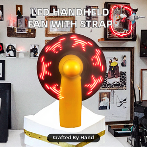 พัดลมพกพาขนาดเล็ก LED สีสันสดใส พัดลมมือถือแบบใช้แบตเตอรี่ พร้อมสายคล้อง สำหรับนักเรียน ของขวัญ ตกแต่งงานปาร์ตี้ - Product Image 2