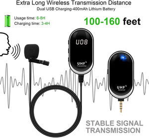 Micro Lavalier Không Dây Cho Loa Máy Tính Điện Thoại Camera Giảng Dạy Và Nói Trước Công Chúng YouTube <span class=keywords><strong>Video</strong></span> Phỏng Vấn Blog - Product Image 2