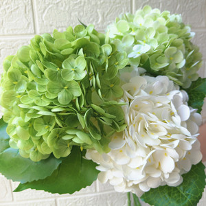 Ortensia Artificiale di Alta Qualità in Lattice, Effetto Realistico, Testa Grande, <span class=keywords><strong>Verde</strong></span> e Bianca, Impermeabile, per Decorazioni Matrimoniali e Domestiche - Product Image 5