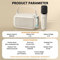 Reproductor de Música Portátil con 4 Voces Mágicas y Luces LED de Colores, Juguete Infantil, Mini Máquina de Karaoke