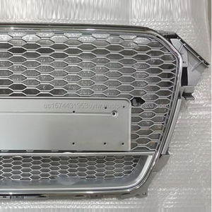 Grille avant nid d'abeille de haute qualité PNB ABS, nouveau cadre chromé, maille noire, Audi A4 S4 B8.5, refit RS4, 2013-2016, garantie de 3 mois - Product Image 2