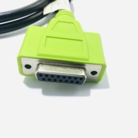 Arnés abierto OBD2 de 16 Pines de alta calidad, diseño personalizado, conector de cable automotriz verde, máquinas electrónicas de rosca externa interna