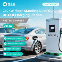 Nouvelle station de recharge DC sur pied KUNXIAORUN KXRN 1208 80 kW à double borne avec interfaces CCS/GB/Type1/Type2, entrée 200V-1000V