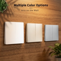 Interruptor Inalámbrico Autoalimentado Touchmi Tuya Zigbee, Sin Batería, Sin Cables, Control por Aplicación Smart Life, Interruptor de Pared EU