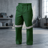 Pantalons de travail en coton respirant à haute visibilité pour hommes, bandes réfléchissantes personnalisées pour la sécurité routière, poches cargo, uniformes de travail