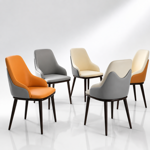 <span class=keywords><strong>Sedie</strong></span> da Pranzo Moderne Minimaliste in <span class=keywords><strong>Pelle</strong></span> PU con <span class=keywords><strong>Schienale</strong></span> <span class=keywords><strong>Alto</strong></span> e Gambe in Ferro per Casa, Caffè e Hotel - Product Image 1