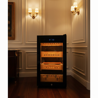 Humidor électrique de luxe en bois personnalisé de 70 L avec doublure en cèdre espagnol et contrôle de la température et de l'humidité