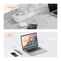 Adaptateur de charge rapide multifonction 3-en-1 USB-C Type-A mâle vers double USB-C femelle 1,5 m, tressé en cuivre pur 100W, compatible large spectre