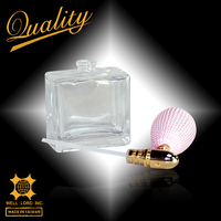 Atomiseur de parfum en verre noir de haute qualité 60 ml Well Lord, rechargeable, pour soins personnels, avec bouchon à vis, impression offset Taïwan