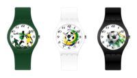 Pas cher Prix Promotionnel drapeau football silicone Montre