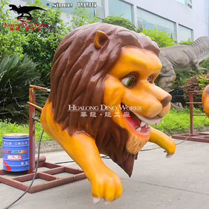 Figura de tigre artificial/León de tamaño real, figura de animal animado en venta - Product Image 4