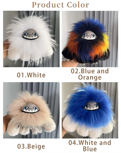 ตุ๊กตาเร็กซ์แรบบิทและตานูกิเยติสุดน่ารัก พร้อมพวงกุญแจขนปุยสำหรับตกแต่งกระเป๋า ของขวัญแสนอบอุ่นเพื่อมอบให้เพื่อนที่คุณรักในทุกๆ วัน - Product Image 3