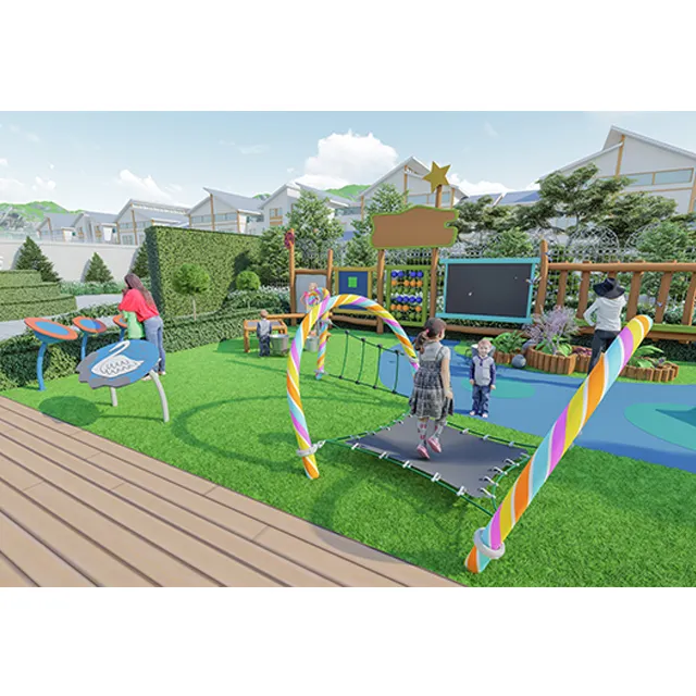 COWBOY commercial playground sets preschool slide outdoor play equipment