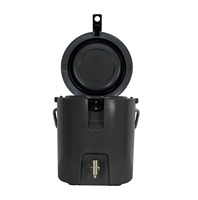 Bac isotherme rond de 8 L pour boissons froides – Conteneur thermique pour le refroidissement et le stockage des boissons – Idéal pour les fêtes, bars, services de traiteur – Commande en gros