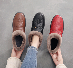 Botas de Nieve Antideslizantes para Mujer, Punta Cerrada, Parte Superior de PU, Tacón Bajo, Suela de Goma, Cálidas, Cómodas, para Invierno y Exteriores - Product Image 5