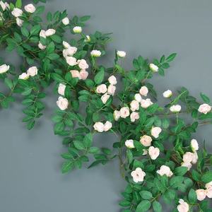 Guirlandes de roses artificielles en soie pour décorations de mariage, style bouquet, fond floral décoratif pour mur - Product Image 3