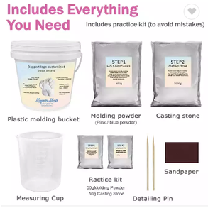 Kit complet de <span class=keywords><strong>moulage</strong></span> de mains pour couples, kits de bricolage pour adultes avec poudre de <span class=keywords><strong>moulage</strong></span> à l'alginate - Product Image 4