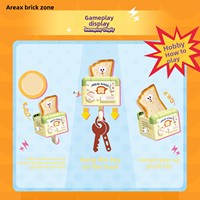 YD TOYS Brick Zone ABS 40 pièces Blocs de construction Animaux Nature Porte-clés mural Jouet éducatif à assembler Cadeau mignon à partir de 14 ans