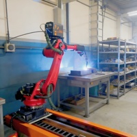 Brazo Robótico Industrial de Soldadura Duradero con Motor PLC, Soldadura Automática de Acero y Hierro, Cobot de Soldadura de 1500 mm, Capacidad de Carga de 20 KG, Protección IP54