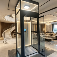 Ascenseurs résidentiels modernes et contemporains pour petites villas, écoénergétiques, gain de place, entraînement AC sans engrenages, 250-410 kg