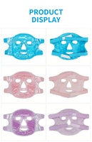 Masque facial en gel chaud et froid flexible en PVC HANERSHI 31x21cm pour la récupération des œdèmes postopératoires, le soulagement de la douleur et le soulagement du stress