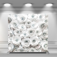 Personnalisé 10x8 8x8 Tension Tissu Oreiller Photographie Toile de Fond Mur Mariage Décor Présentoir avec Photo Booth pour Salons Commerciaux