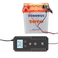 Chargeur de batterie de voiture 12V/24V 0-15 Ampères, maintien de la charge et désulfateur pour batterie au plomb-acide