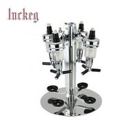 Distributeur de boissons à vin suspendu à 3 bouteilles, distributeur de boissons alcoolisées vertical rotatif, support pour verseur