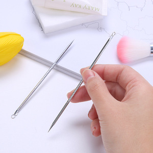 Double-ended stainless steel acne needle, 82mm, pimple <b>extractor</b>, <b>blackhead</b> needle, small steel needle. - Product Image 4