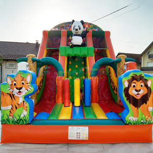 Tobogán inflable gigante Scorpion para adultos, castillo inflable comercial con zona de saltos. - Product Image 5