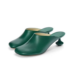 Chaussures à talons bas irréguliers personnalisées pour femmes, mules décontractées à bout rond pour le bureau - Product Image 3