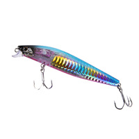 Effet UV 99mm 14g Flash Lame Pêche Minnow Leurre Imprimé Appâts Artificiels Flottants pour Bar Brochet Lac Bateau Appâts de Bain