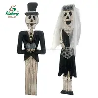 Usine professionnelle artisanat bois artisanat halloween squelette fantôme sorcière corbeau pour la décoration d'halloween