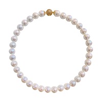 Collier de perles à fermoir magnétique pour femme, élégant, tricoté, polyvalent, bijou de mode, accessoire à accent perle pour l'été