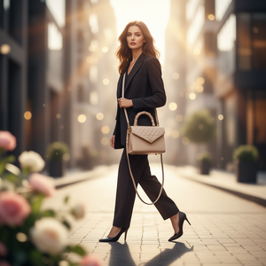 Sac messager vintage Andy Makeup 17x12x5 cm, fermeture éclair, toile perlée, toutes saisons, usage quotidien - Product Image 2