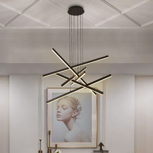 Lámpara colgante larga LED creativa, colgante de 6 luces para iluminación de oficina - Product Image 6