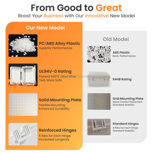 Qilipsu UL94-V0 PC/ABS Không Thấm Nước Điện Hộp Nối 8.3 "X 6.3" X 3.9 "Nhựa Ngoài Trời IP67 Thời Tiết Dự Án Bao Vây - Product Image 4