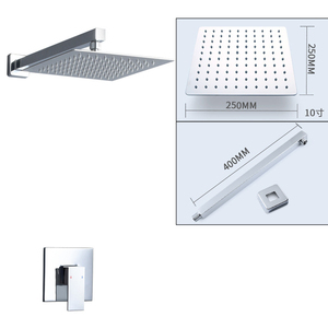 <span class=keywords><strong>Soffione</strong></span> <span class=keywords><strong>Doccia</strong></span> Quadrato a Incasso a Parete con Funzione Singola Integrata nel Muro per Hotel, Set <span class=keywords><strong>Doccia</strong></span> Caldo/Freddo - Product Image 4
