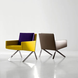 लिविंग रूम होटल के लिए आधुनिक क्लासिक सिंगल सोफा चेयर पू चमड़े/कपड़े के लिए कवर किए गए कपड़े - Product Image 5