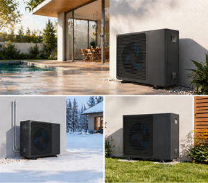 ปั๊มความร้อนพลังงานแสงอาทิตย์ R290 ประสิทธิภาพสูง A+++ 6KW สำหรับโรงแรม บ้านพักอาศัย ใช้งานกลางแจ้ง ควบคุมผ่าน WIFI อัจฉริยะ ประสิทธิภาพสูง - Product Image 3