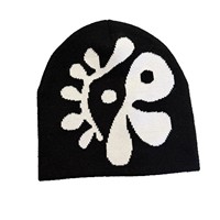 Bonnet Streetwear Imprimé Blanc pour Adultes et Adolescents – Vente en Gros – Design Homme – Style Slouchy Rétro – Motifs Géométriques Colorés