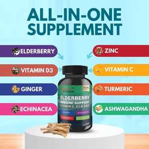 อาหารเสริมบำรุงภูมิคุ้มกันจากผลเอลเดอร์เบอร์รี่ สูตรเฉพาะ 8-in-1 60 แคปซูล บำรุงสุขภาพสำหรับผู้ใหญ่ แคปซูลเอลเดอร์เบอร์รี่ - Product Image 5